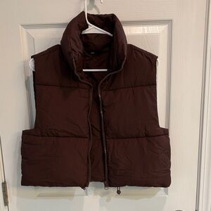 Women's Brown Puffer Vest